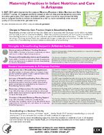 Maternity Practices in Infant Nutrition and Care mPINC in Arkansas 2010