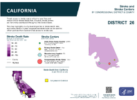 CA Congressional District 26 Stroke and Stroke Centers Map 118th Congress