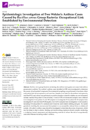 Epidemiologic investigation of two welders anthrax cases caused by Bacillus cereus group bacteria occupational link established by environmental detection