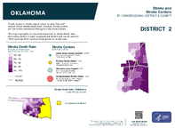 OK Congressional District 02 Stroke and Stroke Centers Map 118th Congress