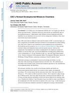 CDCs Revised Developmental Milestone Checklists