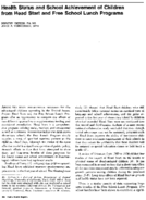 Health status and school achievement of children from Head Start and Free School Lunch Programs