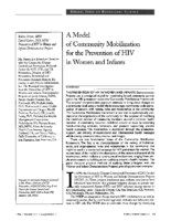 A Model Of Community Mobilization For The Prevention Of HIV In Women And Infants Prevention Of HIV In Women And Infants Demonstration Projects