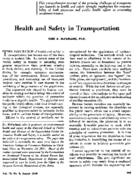 Health and safety in transportation