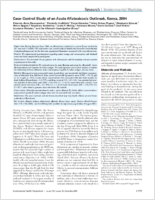 CaseControl Study of an Acute Aflatoxicosis Outbreak Kenya 2004