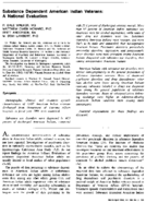 Substance dependent American Indian veterans a national evaluation