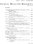 Public Health Reports  v 67 no 11  table of contents