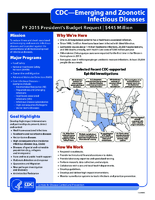 CDCEmerging and Zoonotic Infectious Diseases FY 2015 Presidents Budget Request 445 Million