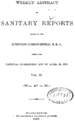Weekly abstract of sanitary reports  vol II nos 47 to 96  cover