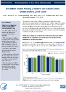 Breakfast intake among children and adolescents United States 20152018