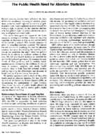 The public health need for abortion statistics