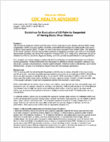 Guidelines for evaluation of US patients suspected of having Ebola Virus Disease Update 882014