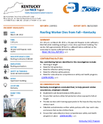 Roofing Worker Dies from FallKentucky