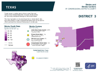 TX Congressional District 03 Stroke and Stroke Centers Map 118th Congress