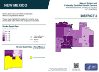NM Congressional District 02 Stroke and Federally Qualified Health Centers Map 119th Congress