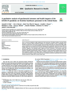A Qualitative Analysis of Psychosocial Stressors and Health Impacts of the COVID19 Pandemic on Frontline Healthcare Personnel in the United States