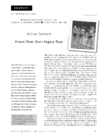 Active seniors Protect them dont neglect them