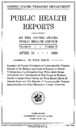 Public Health Reports  v 51 no 15  cover