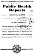 Public Health Report  v 55 no 46  cover