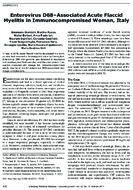 Enterovirus D68Associated Acute Flaccid Myelitis in Immunocompromised Woman Europe