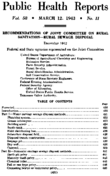 Public Health Reports  v 58 no 11  table of contents