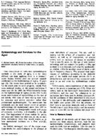 Epidemiology and services for the aged