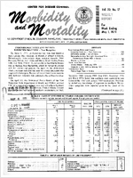 Morbidity and Mortality Weekly Report Vol 20 No 17 week ending May 1 1971