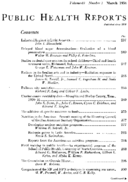 Public Health Report  v 69 no 3  table of contents