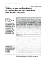 Validation of reported physical activity for cholesterol control using two different physical activity instruments
