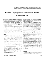Canine leptospirosis and public health