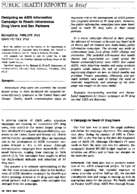 Designing An Aids Information Campaign To Reach Intravenous Drug Users And Sex Partners