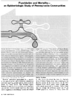 Fluoridation and mortalityan epidemiologic study of Pennsylvania communities