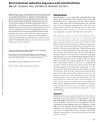 Environmental Asbestos Exposure and Mesothelioma