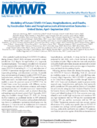 Modeling of Future COVID19 Cases Hospitalizations and Deaths by Vaccination Rates and Nonpharmaceutical Intervention Scenarios  United States AprilSeptember 2021
