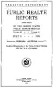 Public Health Reports  v 43 no 27  cover