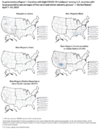 Supplementary Figure 1 Counties with High COVID19 Incidence Among US Counties with Large Population Percentages of Five Racial and Ethnic Minority Groups  United States