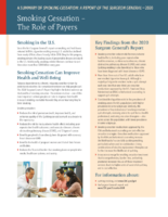 Smoking cessation  the role of payers  a summary of Smoking cessation  a report of the Surgeon General 2020