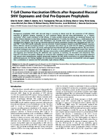T Cell ChemoVaccination Effects after Repeated Mucosal SHIV Exposures and Oral PreExposure Prophylaxis