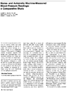 Nurse and automatic machinemeasured blood pressure readings a comparative study