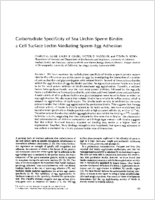 Carbohydrate specificity of sea urchin sperm bindin a cell surface lectin mediating spermegg adhesion