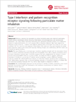 Type I interferon and pattern recognition receptor signaling following particulate matter inhalation