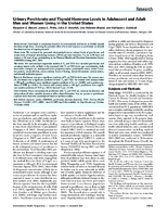 Urinary Perchlorate and Thyroid Hormone Levels in Adolescent and Adult Men and Women Living in the United States