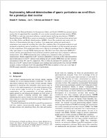 Implementing Infrared Determination Of Quartz Particulates On Novel Filters For A Prototype Dust Monitor