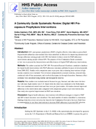 A Community Guide Systematic Review Digital HIV Preexposure Prophylaxis Interventions
