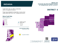 IN Congressional District 06 Stroke and Federally Qualified Health Centers Map 118th Congress