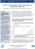 Increase in drug overdose deaths involving cocaine United States 20092018