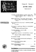 Public Health Reports  v 76 no 6 June 1961  table of contents