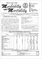 Morbidity and Mortality Weekly Report Vol 19 No 34 week ending August 29 1970