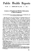 Public Health Reports  v 66 no 7 FEBRUARY 16 1951
