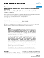 Rapid detection of the CYP2A612 hybrid allele by Pyrosequencing technology